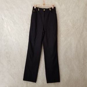 St. John High Waisted Wide Legged Mom Jeans